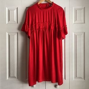 ASOS Red Ruffle Dress